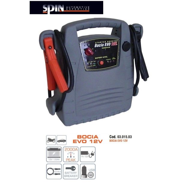 SPIN AVVIATORE D'EMERGENZA BOOSTER STARTER BOCIA EVO 12V 03.015.03