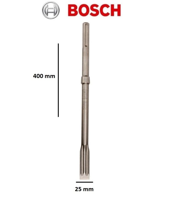 BOSCH SCALPELLO PIATTO PER MARTELLI DEMOLITORI SDS MAX RTEC FLAT L 400 X 25 mm