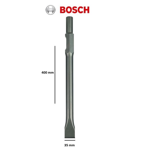 BOSCH SCALPELLO PIATTO PER MARTELLI DEMOLITORI ATTACCO ESAGONALE 30 MM L 400