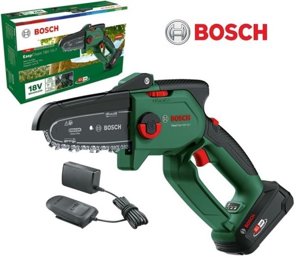 BOSCH SEGA A CATENA A BATTERIA 18V EASY CHAIN 18V-15-7 TAGLIA RAMI GIARDINO