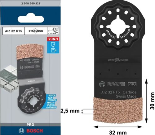 Bosch lama per utensile multifunzione gop PRO AIZ 32 RT5 calcestruzzo malta