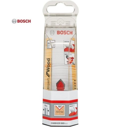 Bosch fresa per scanalature a V per legno per fresatrice 12,7 mm 90°