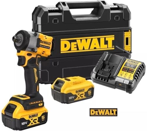 Dewalt avvitatore a impulsi a batteria 18V 1/2" 2 batterie 5Ah DCF922P2T-QW