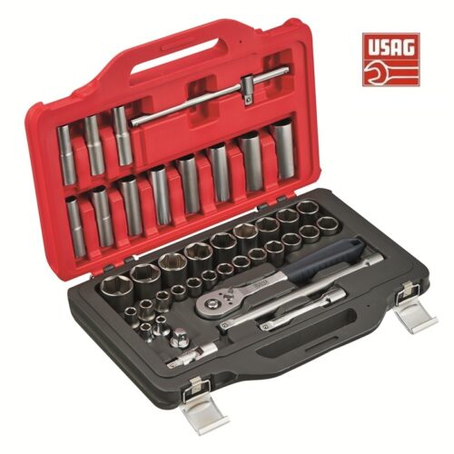 Usag 601 1/2 JS41 cassetta con chiave a cricchetto bussole esagonali ed inserti (41 pz)